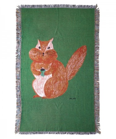 MIYUKI MATSUO 松尾美雪 沙發披毯 SQUIRREL