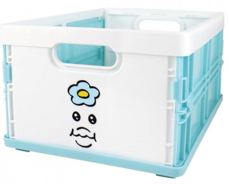 日本 Opanchu Usagi 內褲兔 摺疊收納箱 文具 Npochamu 白色