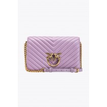 PINKO love chick Classic 羊皮 中包 紫色