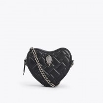 Kurt Geiger London 小羊皮單肩包 銀鍊 心型包