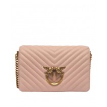 PINKO love chick Classic 羊皮 中包 粉色